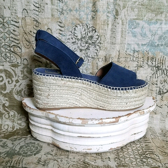 Neiman Marcus Navy Blue Espadrilles - Picture 4 of 6